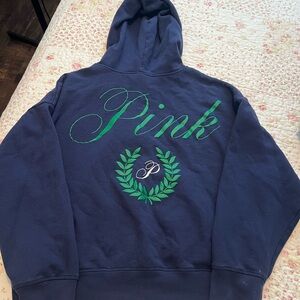 PINK Victoria's Secret Navy Blue Zip Hoodie